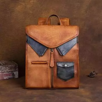 Винтажный дизайн, креативные рюкзаки, дорожные сумки из натуральной кожи, модный брендовый студенческий рюкзак GZW 27.5*32*9cm