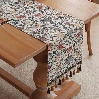 Винтажный длинный стол флаг жаккард вышивка Sense длинные скатерти 30*120cm