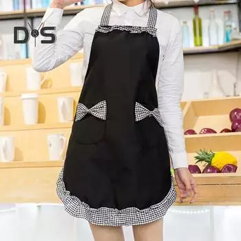 Винтажный фартук для кухни в стиле ретро, фартук для выпечки, регулируемый шейный ремешок, халат для готовки на День матери, подарок синий/чёрный