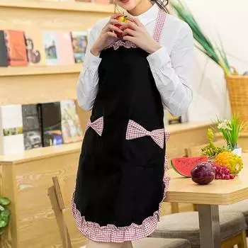 Винтажный фартук Yousheng, ретро-кухонный фартук для выпечки, регулируемый шейный ремешок, кулинарный халат на День матери, подарок синий/чёрный