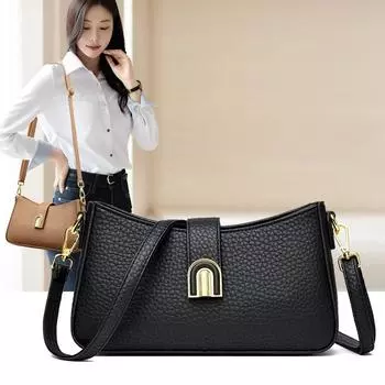 Винтажный фирменный дизайн маленькая сумка через плечо для женщин повседневная простая сумка через плечо женская сумка из искусственной кожи роскошная цепочка и кошелек