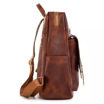 Винтажный функциональный рюкзак-кошелек с клапаном, ретро-рюкзак на молнии, женская повседневная школьная и дорожная сумка