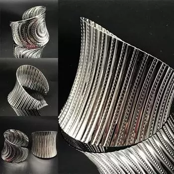 Винтажный геометрический металлический браслет, браслет в стиле бохо, ювелирные изделия 19*6.5cm