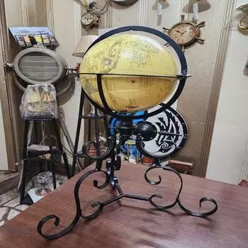 Винтажный глобус World 58,42 см Подарок жениху
