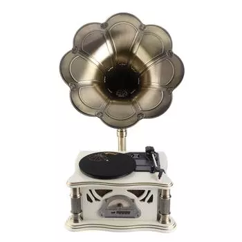 Винтажный граммофон USB зарядка пульт дистанционного управления Bluetooth динамик ретро проигрыватель фонограф с FM