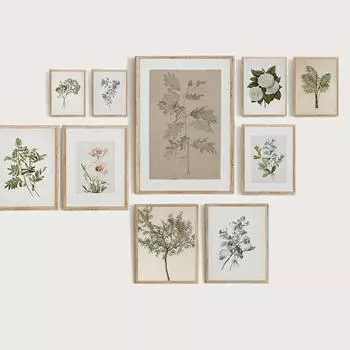 Винтажный холст, постер и принты, Ретро ботанический тропический цветок, фермерский дом, настенное художественное украшение, домашний декор для гостиной 21x30cm No Frame