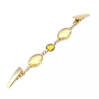 Винтажный кардиган с инкрустацией стразами, зажим для женщин, свитер, шаль, зажим для одежды, декор жёлтый