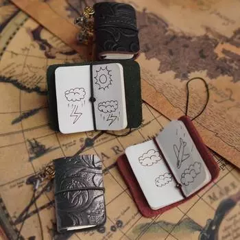 Винтажный карманный дневник, многофункциональный блокнот для женщин и мужчин, офицер, художник, архитектор, портативный дорожный крошечный журнал на день рождения чёрный