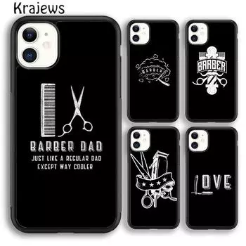 Винтажный классический чехол для телефона Krajews Barber в стиле ретро для iPhone 14 5 SE 6s 7 8 plus 11 12 13 pro XR XS max Galaxy S21 S22 Plus iPhone 6plus