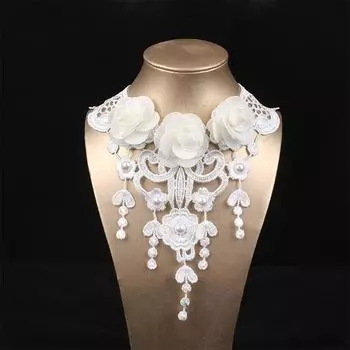 Винтажный классический готический тату-чокер с кружевом для женщин, черный кулон-шарм