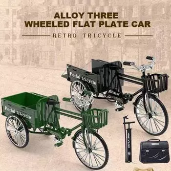 Винтажный классический игрушечный трехколесный велосипед с имитацией трехколесного ретро-велосипеда, настольные украшения Style C