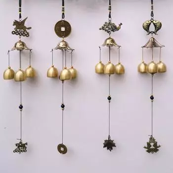 Винтажный колокольчик ветра снаружи металлический колокольчик ветра подвесной колокольчик ветра для патио сад балкон декор 11