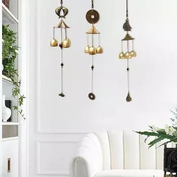 Винтажный колокольчик ветра снаружи металлический колокольчик ветра подвесной колокольчик ветра на окно 7