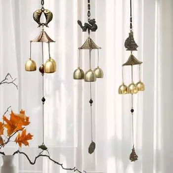 Винтажный колокольчик ветра снаружи металлический колокольчик ветра подвесной колокольчик ветра для патио сад балкон декор 7