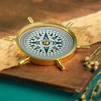 Компас исторический коллекционный старый подарок латунный компас морской декор латунный компас деревянная коробка латунное изделие