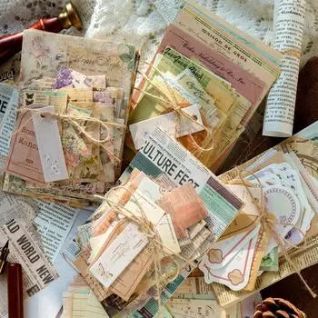 Винтажный комплект легкой бумаги для скрапбукинга, сделай сам, мусорный журнал, коллаж, канцелярские принадлежности, фон, материалы для декора, бумага