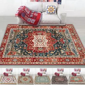 Винтажный ковер в этническом стиле в персидском стиле, нескользящий, можно использовать для украшения гостиной, спальни, прихожей, спальни, декора, роскоши 40x60cm