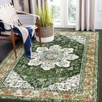 Винтажный ковер в стиле бохо, пригодный для машинной стирки, нескользящий коврик для гостиной, спальни, столовой, детской игровой комнаты 40X60cm-16x24in