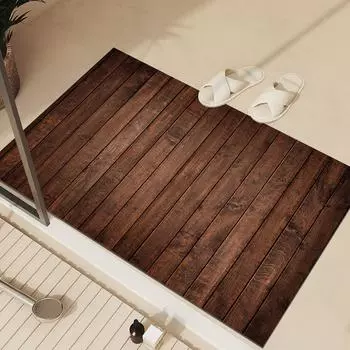Винтажный коврик для ванной комнаты, впитывающий нескользящий коврик для ног, быстросохнущий коврик для входа, коврик для душа, коврик для туалета, моющийся 40cmx60cm