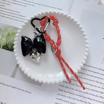 Винтажный кожаный брелок-бант, изысканный кавайный автомобильный брелок, креативный рюкзак, украшения, аксессуары, подарки розовый
