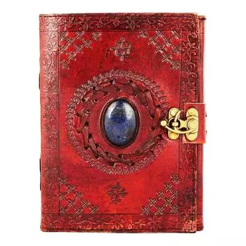 Винтажный кожаный дневник, бумажные дневники ручной работы с металлическим замком для мужчин и женщин, подарок для путешествий (5x7 дюймов, коричневый) 7 x 5 in коричневый