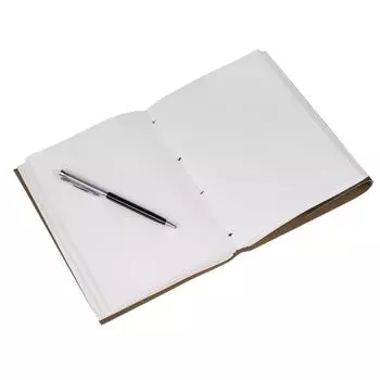 Винтажный кожаный дневник ручной работы - на обычной бумаге для мужчин и женщин. Размер 6 х 8 дюймов 8 x 6 in коричневый