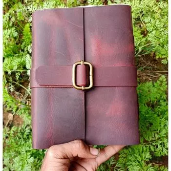 Винтажный кожаный ежедневник, кожаный журнал, блокнот ручной работы из бумаги. 7 x 5 in