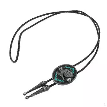 Винтажный кожаный галстук-боло в стиле вестерн, тотем орла, мужской галстук, ковбойское ожерелье, ювелирные изделия