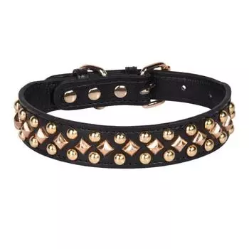 Винтажный кожаный ошейник для собак с заклепками, шейный ремень для щенков, ошейник для домашних животных, средний и большой размер для собак XS