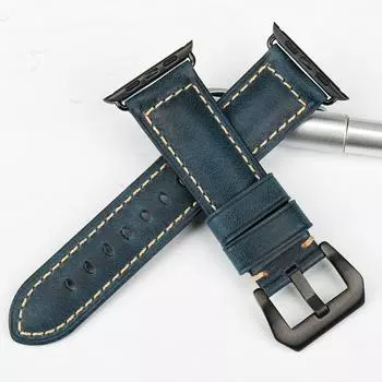 Винтажный кожаный ремешок для Apple Watch Band 45 мм, 41 мм, 44 мм, 40 мм, 42 мм серии 7, 6 SE, 5, 4, 3, ремешок для часов iWatch, ремешок для Apple Watch For Apple Watch 42mm