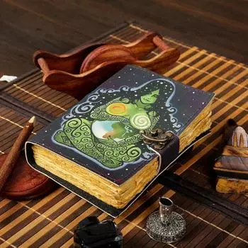 Винтажный кожаный журнал Матери-Богини для мужчин и женщин, путешествующий альбом для рисования 7 x 5 in