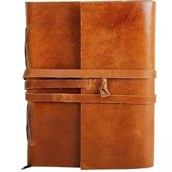 Винтажный кожаный журнал, переработанный блокнот, акварельный альбом для рисования, в кожаном переплете премиум-класса, альбом для рисования, дневник, книги ручной работы 7 x 5 in