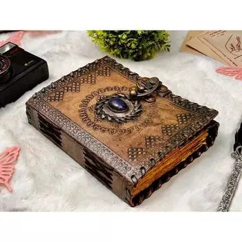 Винтажный кожаный журнал с кельтским камнем, подарки для мужчин и женщин 7 x 5 in коричневый