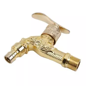 Винтажный кран для ванной комнаты, настенное крепление для стиральной машины, садовый шланг, кран, носик, резной сплав, Loong, современная роскошная атмосфера, украшение