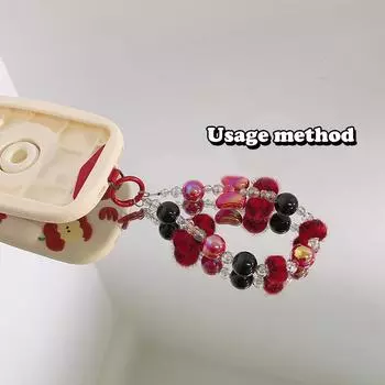 Винтажный красный плюшевый шарик для телефона, шнурок для телефона, новогодняя бирка с любовью, брелок для телефона, универсальный чехол для мобильного телефона, кулон, подарок для девушки A1