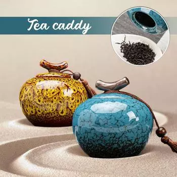 Винтажный креативный глиняный горшок, банка для чая, керамическая чайная бочка, герметичная коробка для хранения черного чая, чайная банка для чая, китайский чайный набор для чая пуэр