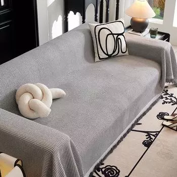 Винтажный кремовый стиль, диванное полотенце, чехол для дивана, полностью покрытое одеяло, одиночный чехол для дивана, чехол для диванной подушки, тканевый чехол 90/90cm
