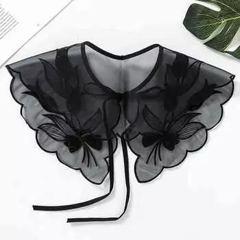 Винтажный кружевной воротник с имитацией воротника для женщин, блузка, рубашка, декор, воротник с имитацией воротника, женская рубашка со съемным воротником, женская рубашка со съемным галстуком и половинкой