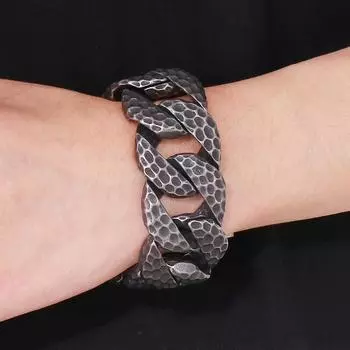 Винтажный кубинский браслет-цепочка для мужчин, ширина 24/31 мм, массивная нержавеющая сталь, мужской ювелирный аксессуар, мужской браслет на руку 22CM красный