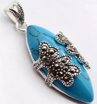 ВИНТАЖНЫЙ КУЛОН ИЗ СЕРЕБРА 925 ПРОБЫ С НЕФТИЦЕЙ ИНЕЙЦЫ 40X15 мм