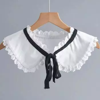 Винтажный лацкан с искусственным воротником, накидки на плечи, шаль, женская белая съемная блузка, топы, рубашка, съемный воротник, шейный платок, ложный воротник