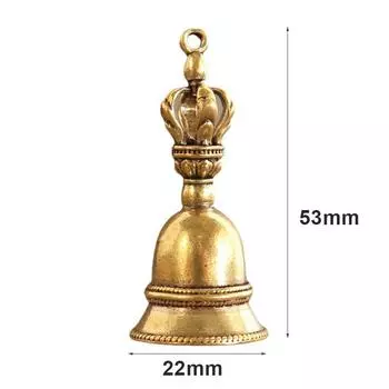 Винтажный латунный колокольчик, подвеска-подвеска, брелок «сделай сам», кулон, украшение для дома, ремесло 1Pc