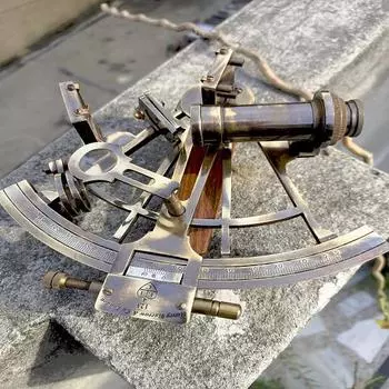 Винтажный латунный секстант, навигационный инструмент, морской Германия, лучший подарок для него