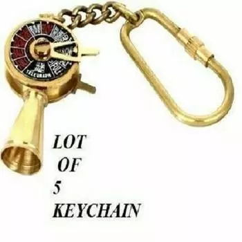 Винтажный латунный телеграфный брелок, лот из 5 шт., брелок, рождественский подарок, брелок для ключей