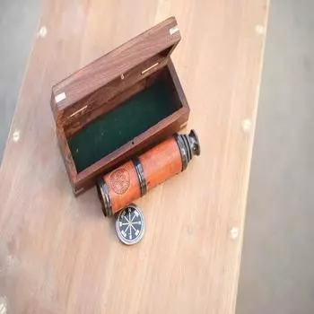 Винтажный латунный телескоп, портативная подзорная труба, подарок для него в морском стиле