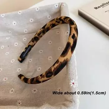 Винтажный леопардовый губчатый ободок для волос для женщин элегантное украшение для волос ободок для волос фиксация волос головная повязка модные аксессуары для волос