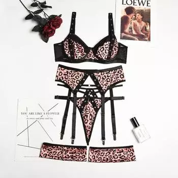 Винтажный леопардовый принт, кольцо для ноги с заклепками, майка Leopard print L