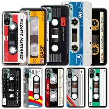 Винтажный магнитный мягкий чехол со старой кассетой с лентой для Xiaomi Redmi Note 11S 10S 11 10, чехол для телефона 11T 11E Pro 9 9S 8 8T 9T 7 6 5 4X S Redmi Note 11S 4G