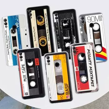 Винтажный магнитный старый чехол для кассеты с лентой для Huawei Y5 Y6 Y7 Y9S P Smart Z 2021 2019 Honor 10 Lite 9 20 9X 8S 8X 8A P Huawei Y5 2019