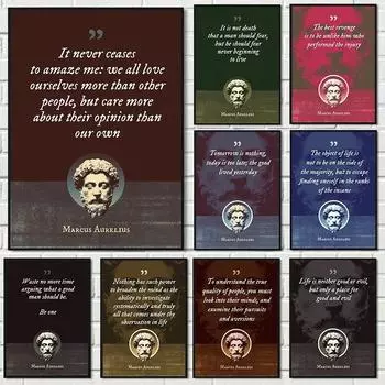 Винтажный Марк Аврелий, философия, вдохновляющие цитаты, слова мудрости, постер, холст, живопись, настенные художественные фотографии, декор для дома и комнаты 21cm30cm NoFrame